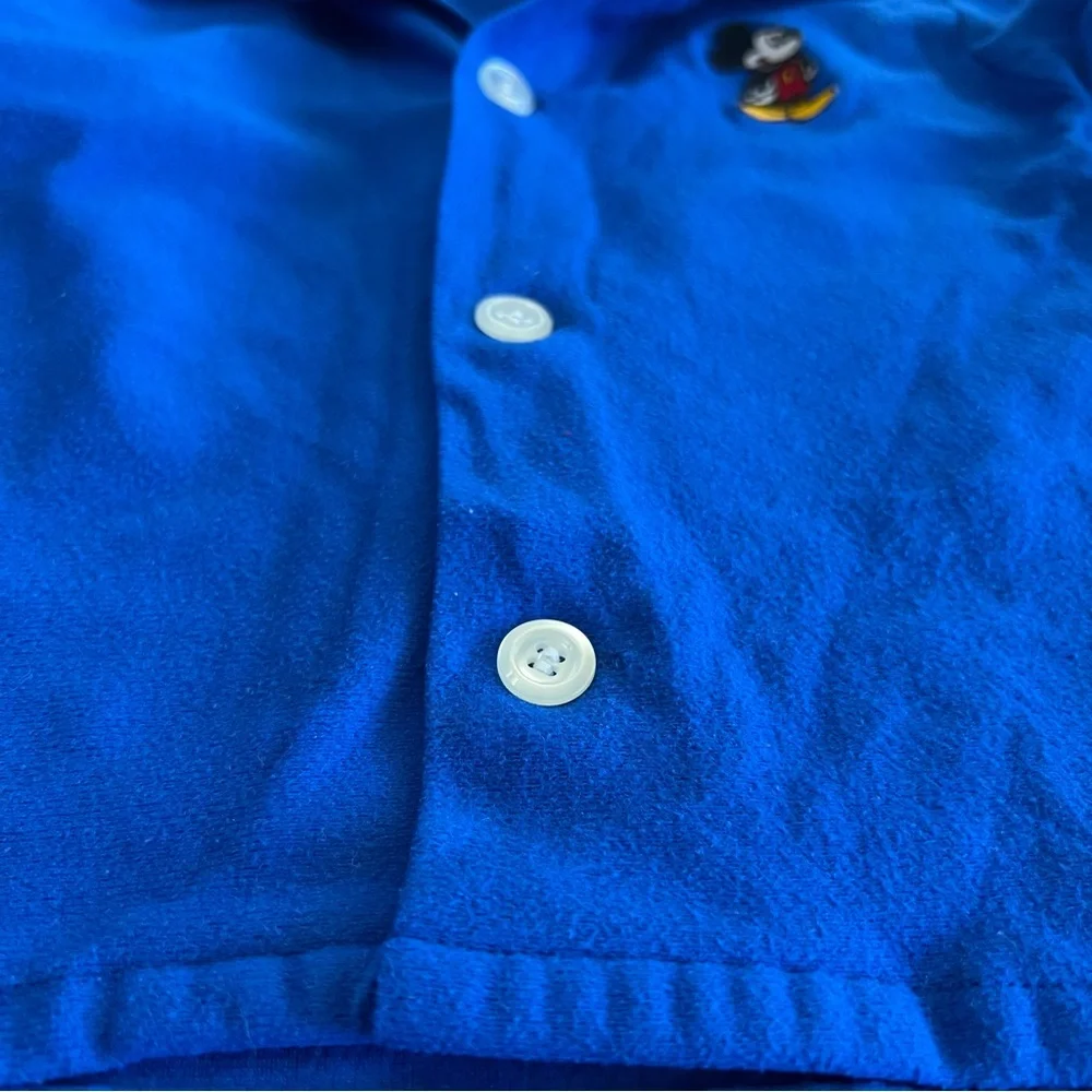 Vintage Mickey’s Stuff For Kids Blue Collared Pajama Top Only Size 5 PJs Blue